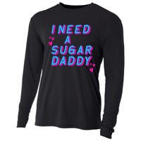 Retro Vintage I Need A Sugar Daddy Cooling Performance Long Sleeve Crew