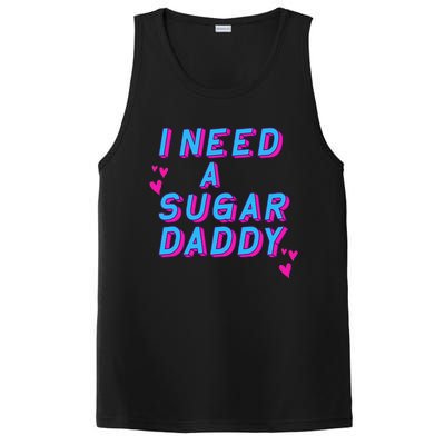 Retro Vintage I Need A Sugar Daddy PosiCharge Competitor Tank