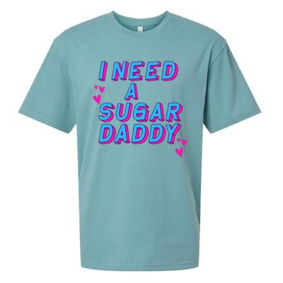 Retro Vintage I Need A Sugar Daddy Sueded Cloud Jersey T-Shirt