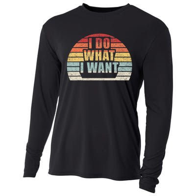 Retro Vintage I Do What I Want Cooling Performance Long Sleeve Crew