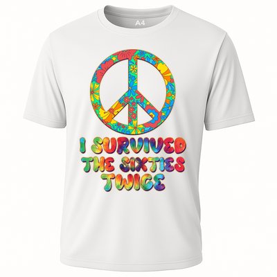 Retro Vintage I Survived The Sixties Twice Rainbow Tie Dye Performance Shirt