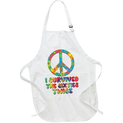 Retro Vintage I Survived The Sixties Twice Rainbow Tie Dye Apron