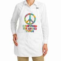 Retro Vintage I Survived The Sixties Twice Rainbow Tie Dye Apron