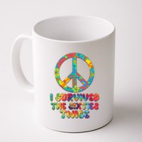 Retro Vintage I Survived The Sixties Twice Rainbow Tie Dye Coffee Mug