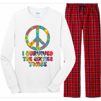 Retro Vintage I Survived The Sixties Twice Rainbow Tie Dye Long Sleeve Pajama Set