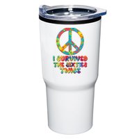 Retro Vintage I Survived The Sixties Twice Rainbow Tie Dye Tumbler