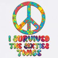 Retro Vintage I Survived The Sixties Twice Rainbow Tie Dye Baby Bodysuit