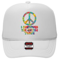 Retro Vintage I Survived The Sixties Twice Rainbow Tie Dye Hat