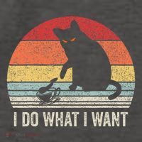Retro Vintage I Do What I Want Funny Cat Vector Backpack