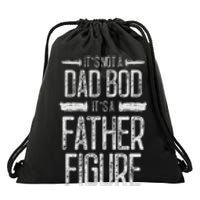 Retro Vintage Its Not A Dad Bod Its A Father Figure Gift For Dad Drawstring Bag