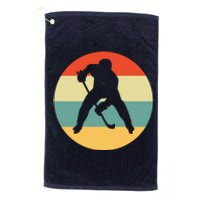 Retro Vintage Ice Hockey Platinum Collection Golf Towel