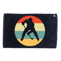 Retro Vintage Ice Hockey Grommeted Golf Towel