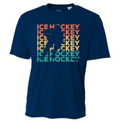 Retro Vintage Ice Hockey Gift For Ice Hockey Players Cooling Performance Crew T-Shirt