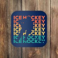 Retro Vintage Ice Hockey Gift For Ice Hockey Players Coaster