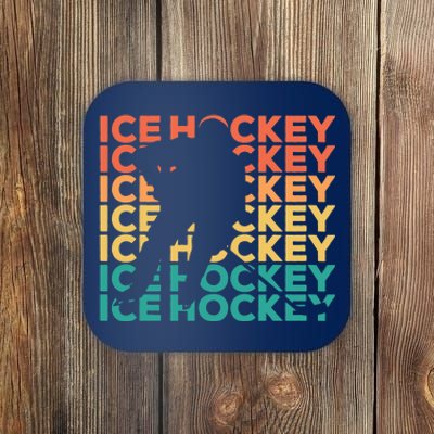 Retro Vintage Ice Hockey Gift For Ice Hockey Players Coaster