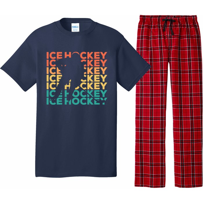 Retro Vintage Ice Hockey Gift For Ice Hockey Players Pajama Set