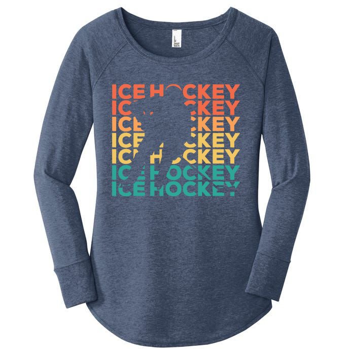 Retro Vintage Ice Hockey Gift For Ice Hockey Players Women's Perfect Tri Tunic Long Sleeve Shirt