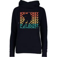 Retro Vintage Ice Hockey Gift For Ice Hockey Players Womens Funnel Neck Pullover Hood