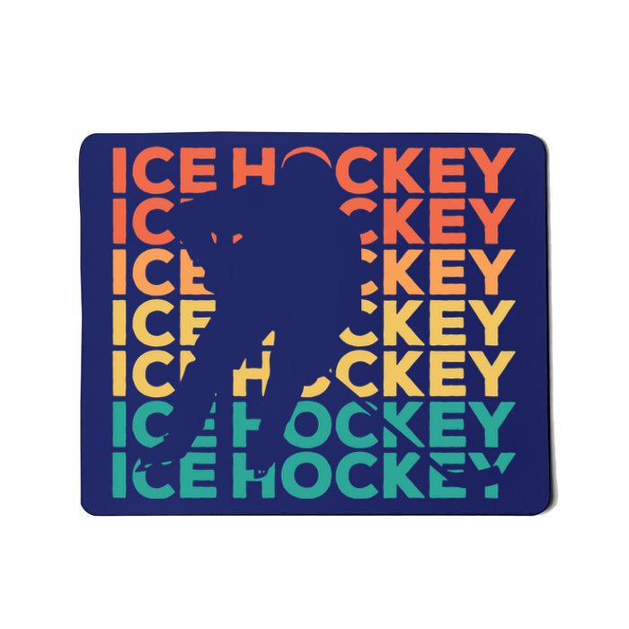 Retro Vintage Ice Hockey Gift For Ice Hockey Players Mousepad