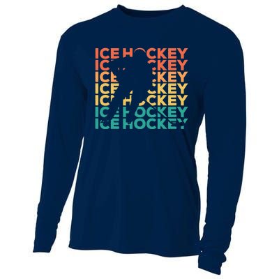 Retro Vintage Ice Hockey Gift For Ice Hockey Players Cooling Performance Long Sleeve Crew