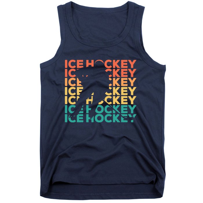 Retro Vintage Ice Hockey Gift For Ice Hockey Players Tank Top