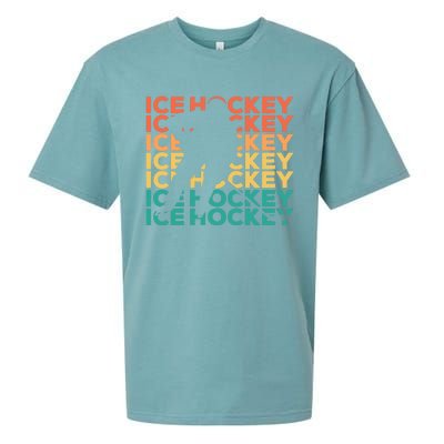 Retro Vintage Ice Hockey Gift For Ice Hockey Players Sueded Cloud Jersey T-Shirt