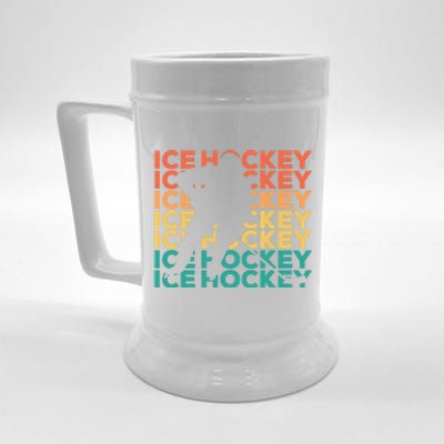 Retro Vintage Ice Hockey Gift For Ice Hockey Players Beer Stein