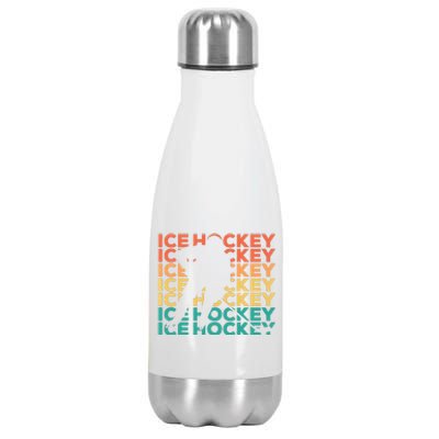 Retro Vintage Ice Hockey Gift For Ice Hockey Players Stainless Steel Insulated Water Bottle