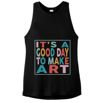 Retro Vintage Its A Good Day To Make Art Ladies PosiCharge Tri-Blend Wicking Tank