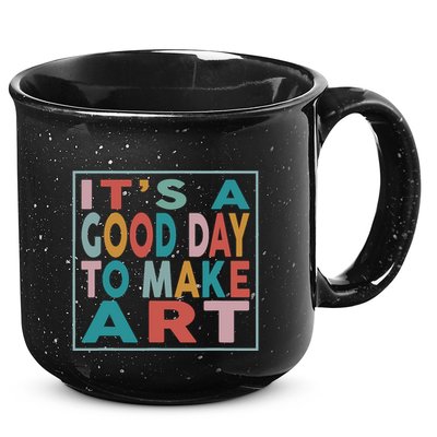Retro Vintage Its A Good Day To Make Art 15oz Campfire Ceramic Mug