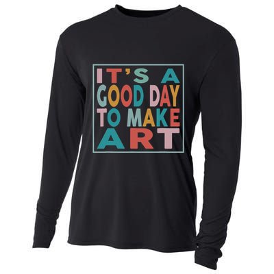 Retro Vintage Its A Good Day To Make Art Cooling Performance Long Sleeve Crew