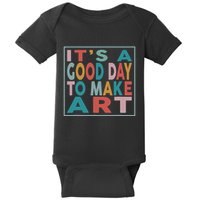 Retro Vintage Its A Good Day To Make Art Baby Bodysuit