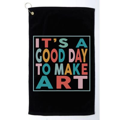 Retro Vintage Its A Good Day To Make Art Golf Towel