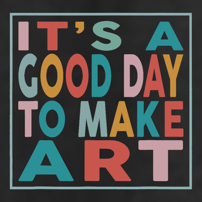 Retro Vintage Its A Good Day To Make Art Golf Towel
