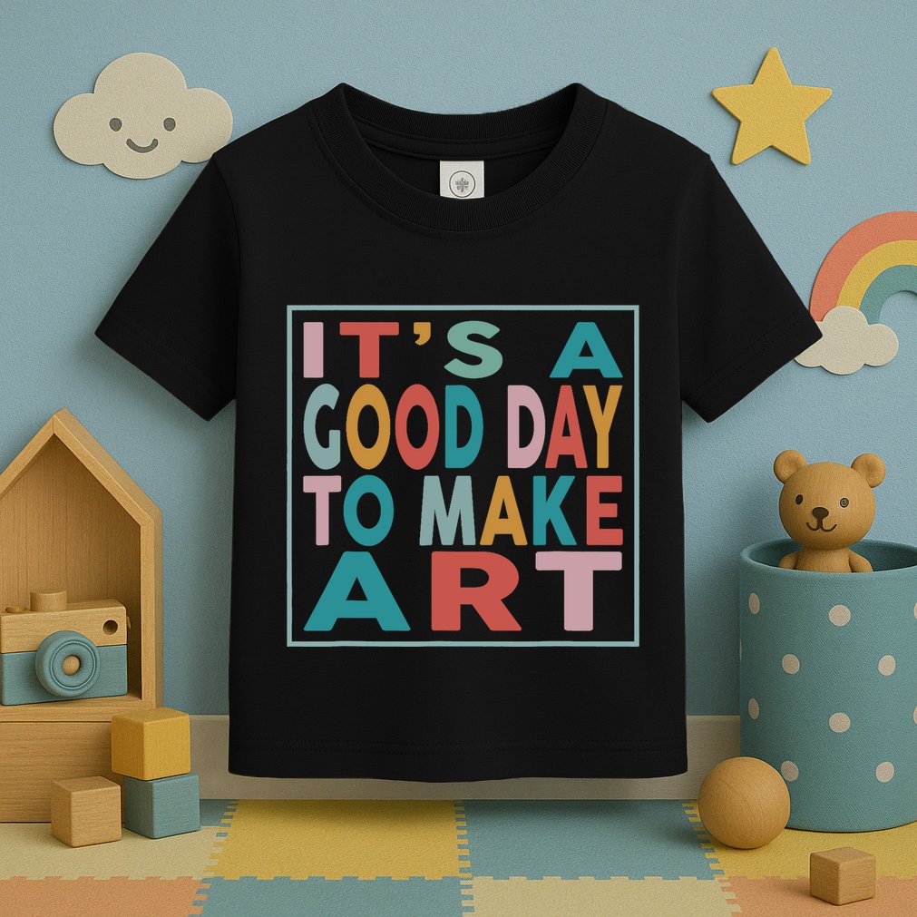 Retro Vintage Its A Good Day To Make Art Toddler T-Shirt