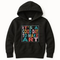 Retro Vintage Its A Good Day To Make Art Kids Hoodie