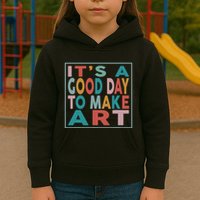 Retro Vintage Its A Good Day To Make Art Kids Hoodie