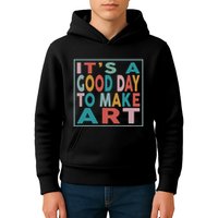 Retro Vintage Its A Good Day To Make Art Kids Hoodie