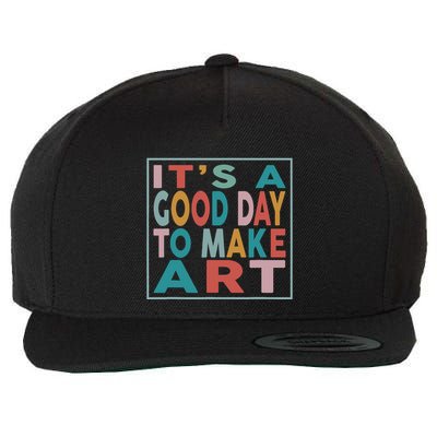 Retro Vintage Its A Good Day To Make Art Wool Snapback Cap