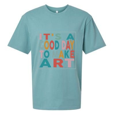 Retro Vintage Its A Good Day To Make Art Sueded Cloud Jersey T-Shirt