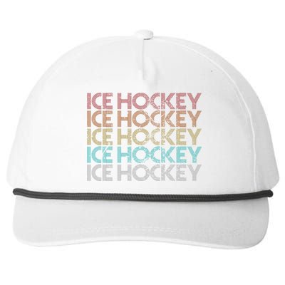 Retro Vintage Ice Hockey Meaningful Gift Snapback Five-Panel Rope Hat