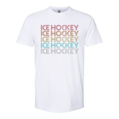 Retro Vintage Ice Hockey Meaningful Gift Softstyle CVC T-Shirt