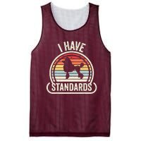 Retro Vintage I Have Standards Poodle Mesh Reversible Basketball Jersey Tank