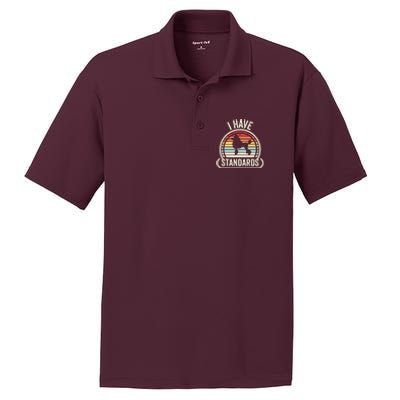 Retro Vintage I Have Standards Poodle PosiCharge RacerMesh Polo