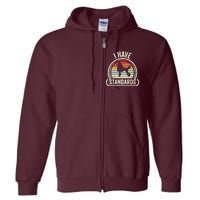 Retro Vintage I Have Standards Poodle Full Zip Hoodie