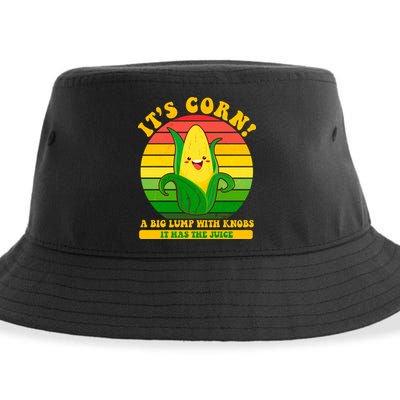 Retro Vintage It's Corn A Lump With Knobs Sustainable Bucket Hat