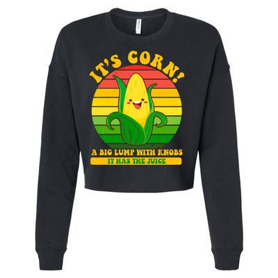 Retro Vintage It's Corn A Lump With Knobs Cropped Pullover Crew