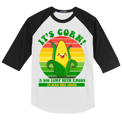 Retro Vintage It's Corn A Lump With Knobs Kids Colorblock Raglan Jersey
