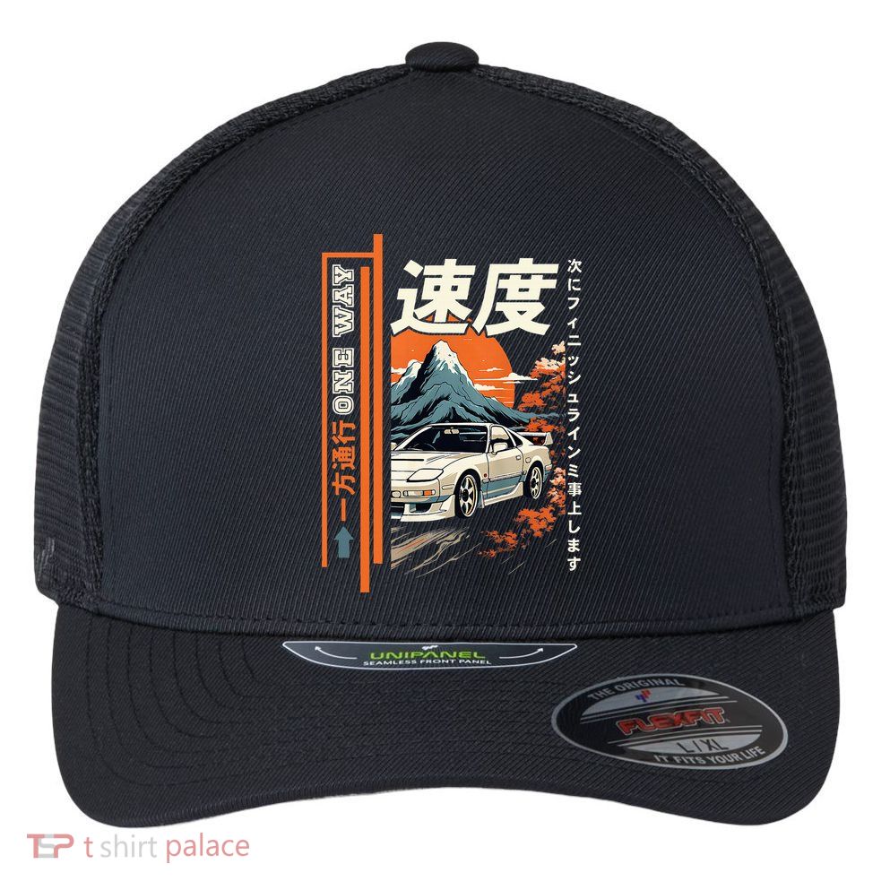 Retro Vintage Japanese Jdm Ride Legendary Race Car Flexfit Unipanel Trucker Cap