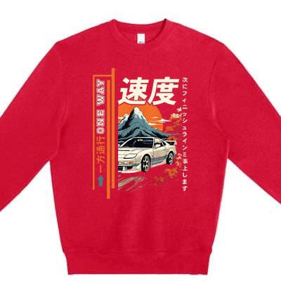 Retro Vintage Japanese Jdm Ride Legendary Race Car Premium Crewneck Sweatshirt